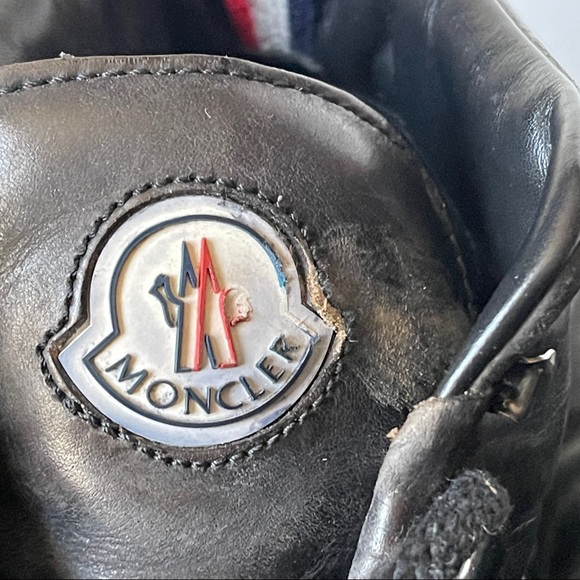 Moncler Men's Black Leather Hi-Top Sneaker Booties - Picture 12 of 16